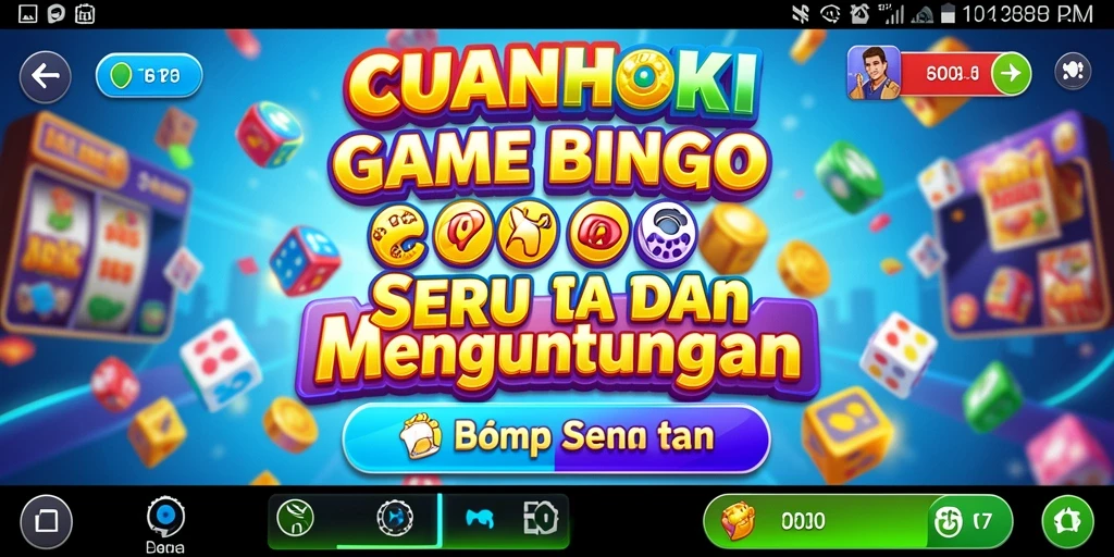 Tampilan gameplay seru dalam CUANHOKI, dengan suasana Bingo yang mengasyikkan.