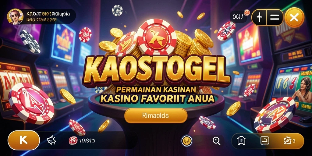 Screenshot KAOSTOGEL menampilkan gameplay Kasino yang mendebarkan.