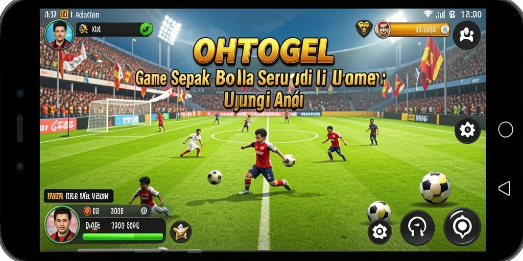 Tampilan gameplay OHTOGEL yang menegangkan dalam pertandingan sepak bola.