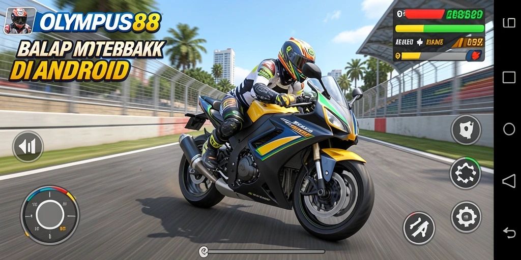 Gameplay OLYMPUS88 yang mendebarkan di trek balap.